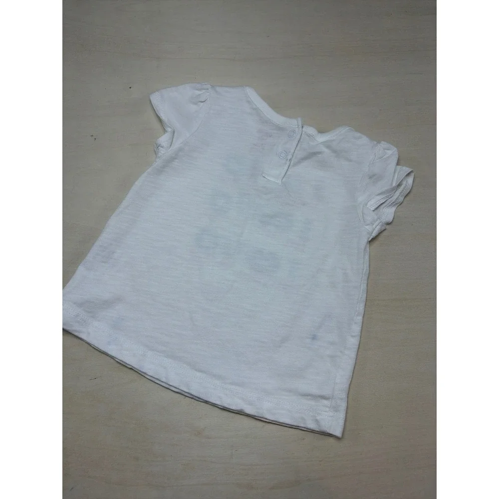 Gymboree Baby Girl White Patriotic Love American Flag T-Shirt 6-12 Months‎